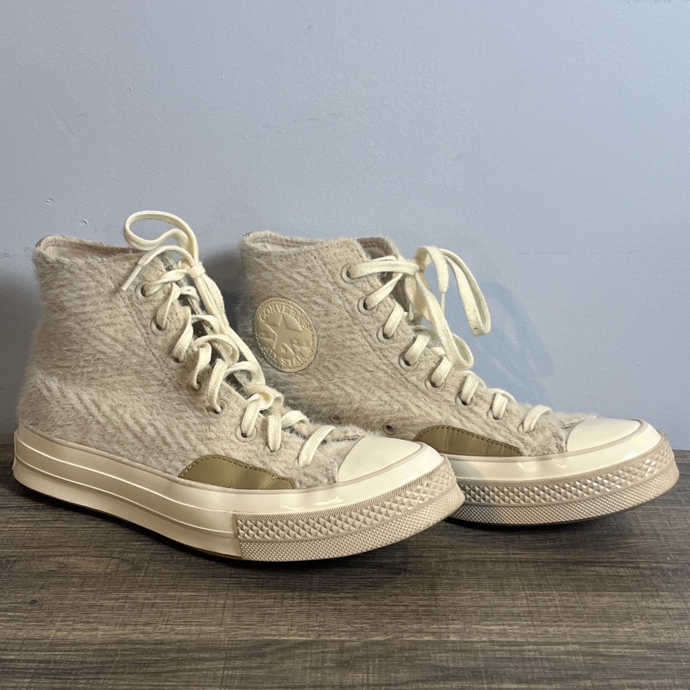 Converse Chuck 1970s Cozy Utility In Neutral Fuzzy Sneakers Men 7.5 Wmn 9.5 Shoe